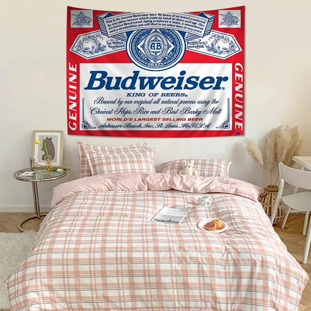 King Of Beer B-Budweiser Colorful Tapestry Wall Hanging Bohemian Wall Tapestries Mandala Wall Hanging Sheets