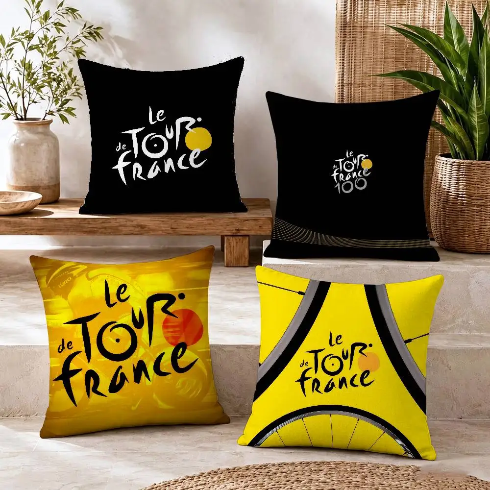 Tour De France Bike Bicycle   Pillowcase toon Gift Cushion Cover Bedroom Home Sofa Chair Seat Decor pillow case