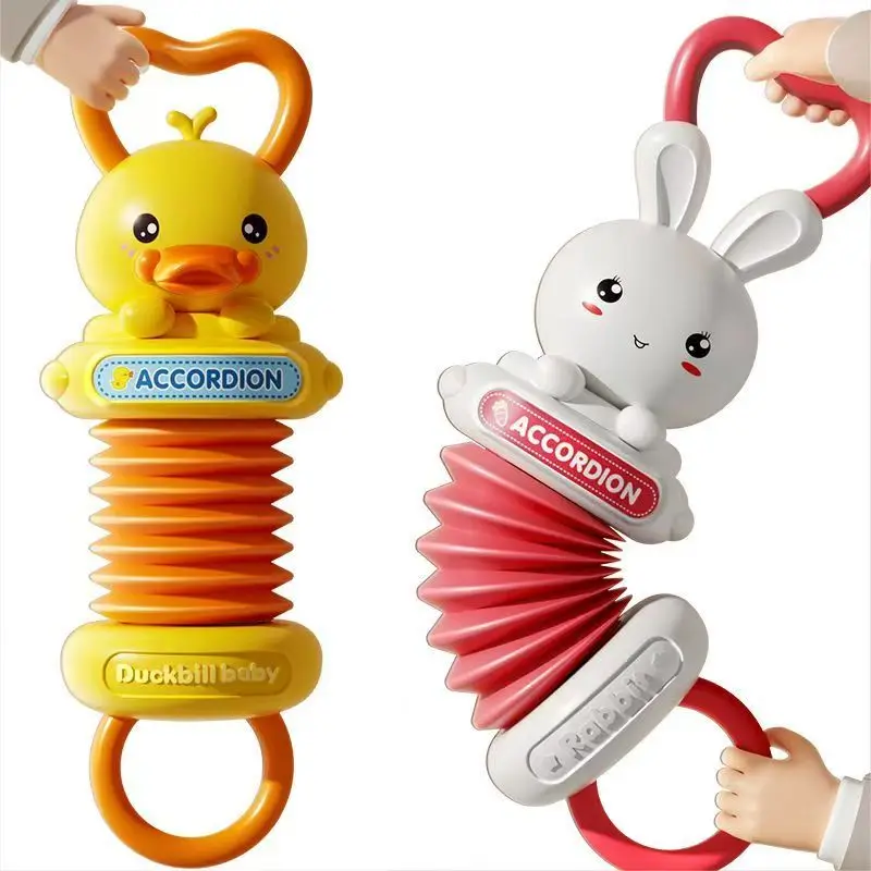 Akkordeonspielzeug für Kinder, Mini-Musikinstrument, frühe pädagogische Gehirnentwicklung, tragbar, leicht, für Reisen, Geburtstagsgeschenk