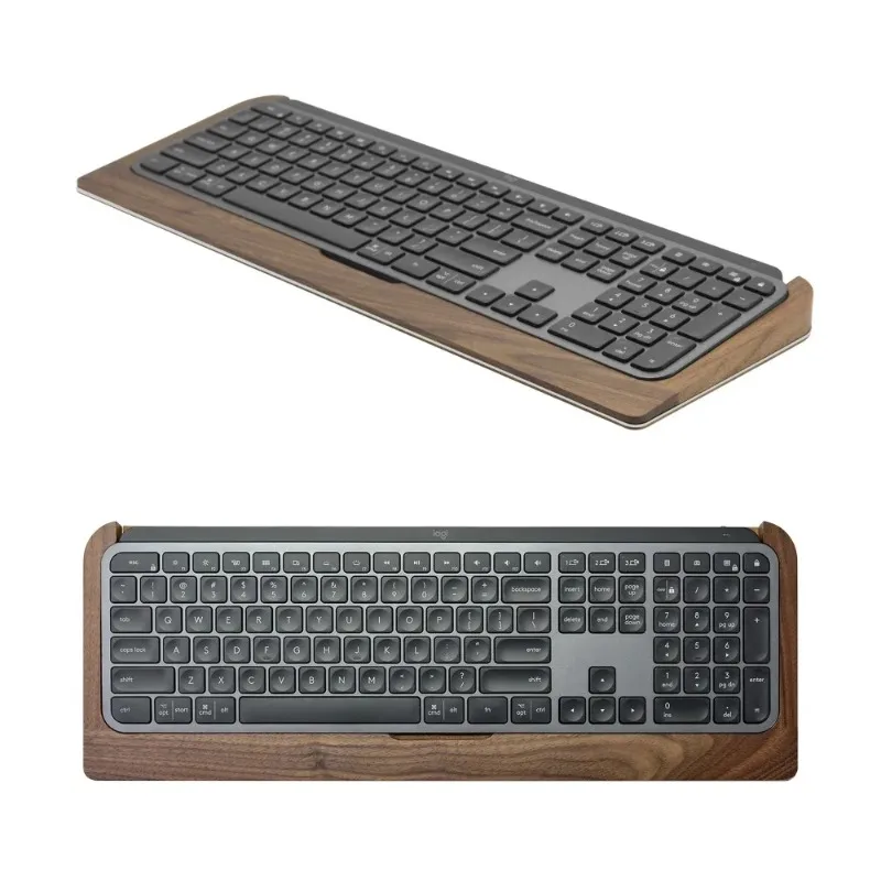 Ergonomic Wooden Desktop Shelf for Keyboard Trays - Comfortable Computer Desk Organizer