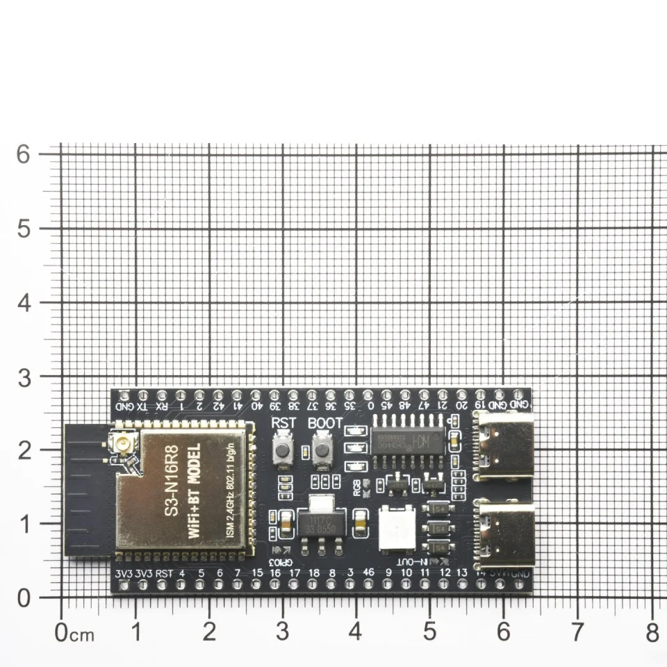 ESP32-S3-N16R8 Entwicklungsboard Dual Type-C CH340 16MB Flash 8MB PSRAM WiFi BLE DevKitC-1 Kompatibel – Detail 5
