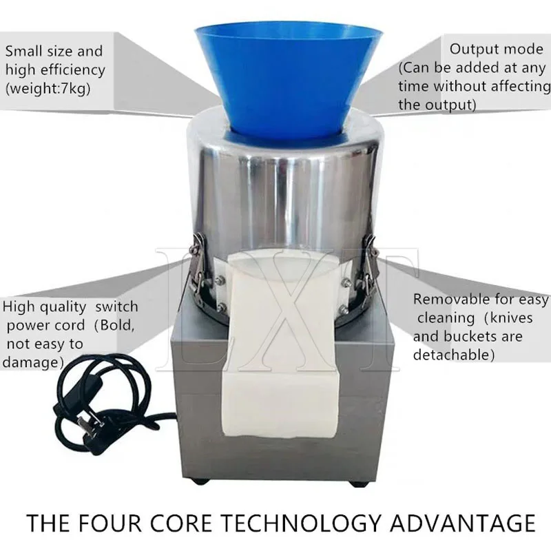 قطاعة الطعام التجارية الكهربائية آلة تقطيع الخضار الجسيمات آلة محاصرة الخضروات تربية تغذية الدجاج 180 واط #5