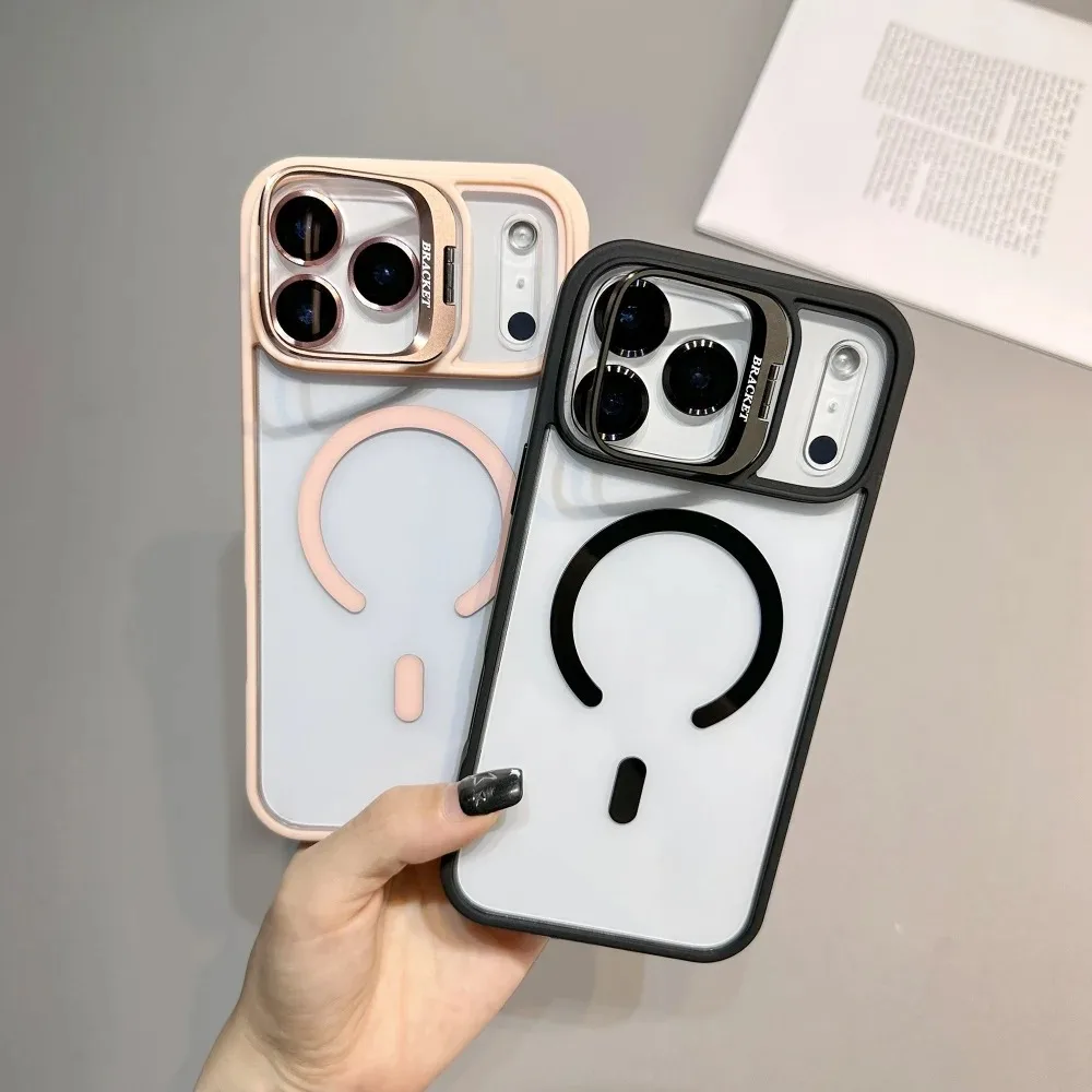 Armor Metallständer für MagSafe Handyhülle für iPhone 18 Pro 17 16 15 14 13 12 Pro Max Plus Magnetische Kabellose Ladung Harte Hülle – Detail 12