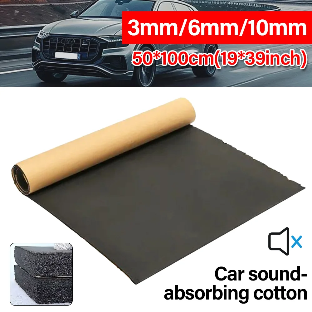 Car Sound Absorbing Panel Sound Pads Flame Retardant Proofing Deadener Engine Noise Sound Insulation Acoustic Foam Cotton