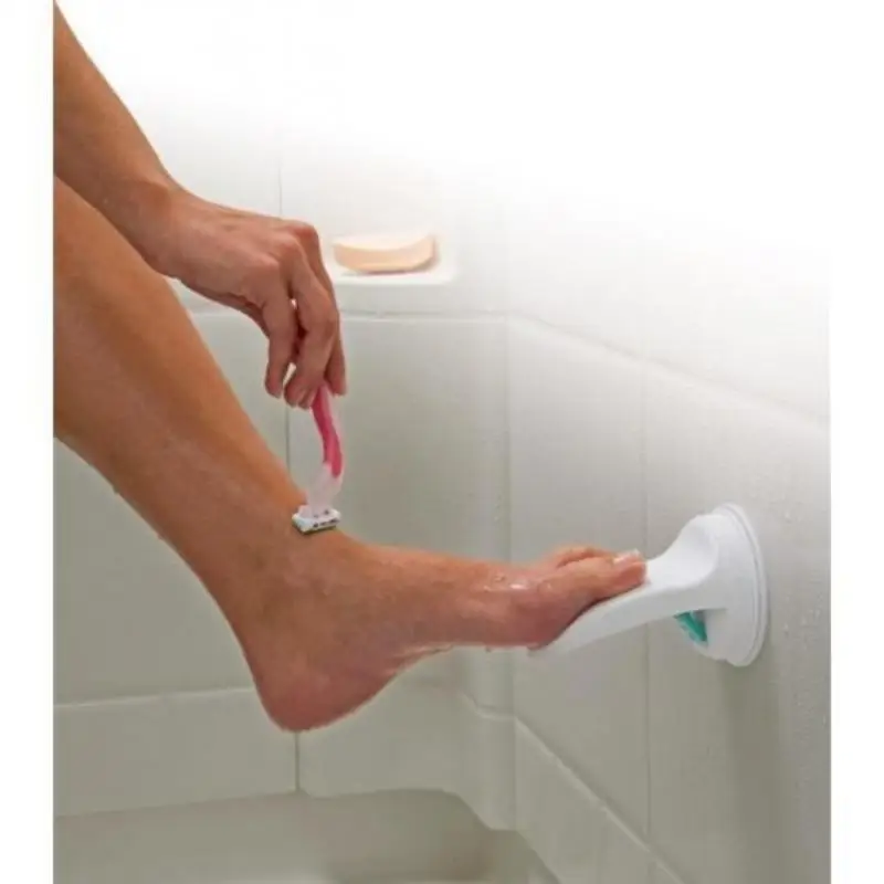 New 1Pcs Bathroom Suction Cup Foot Rest With Non Slip Surface Strong Grip For Shower Leg Shaving Use