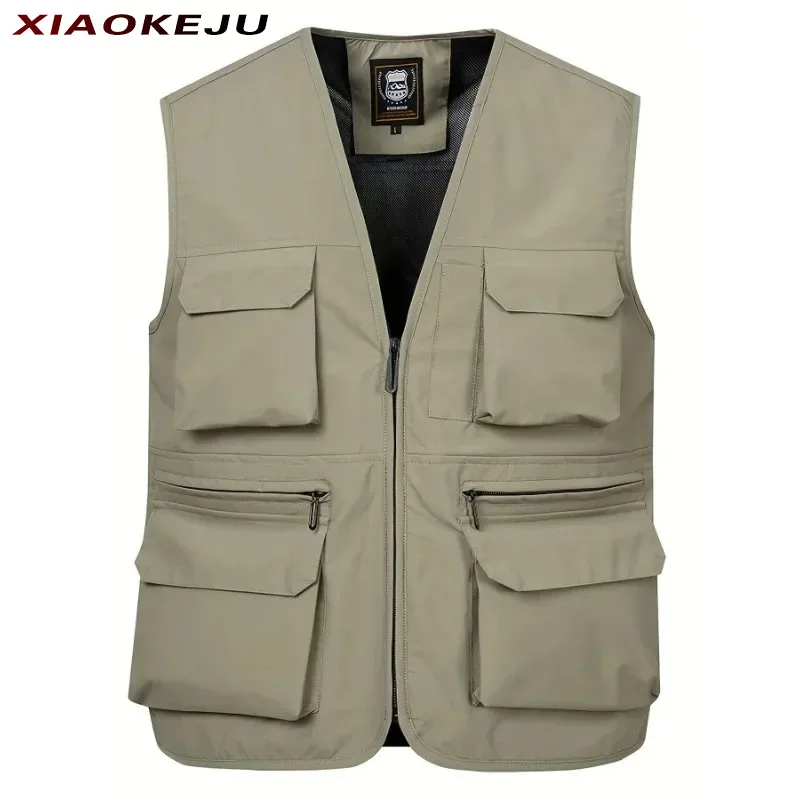 

MAN Multi Men's Large Work Coats Windbreaker Vests Pocket Camping Size Sleeveless Waterproof Hunting Custom Vest Zip Made Denim