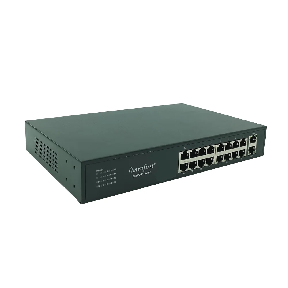 

Full gigabit web-managed Network switch 16 ports fast Ethernet switch with 2 fiber optic SFP uplink ports