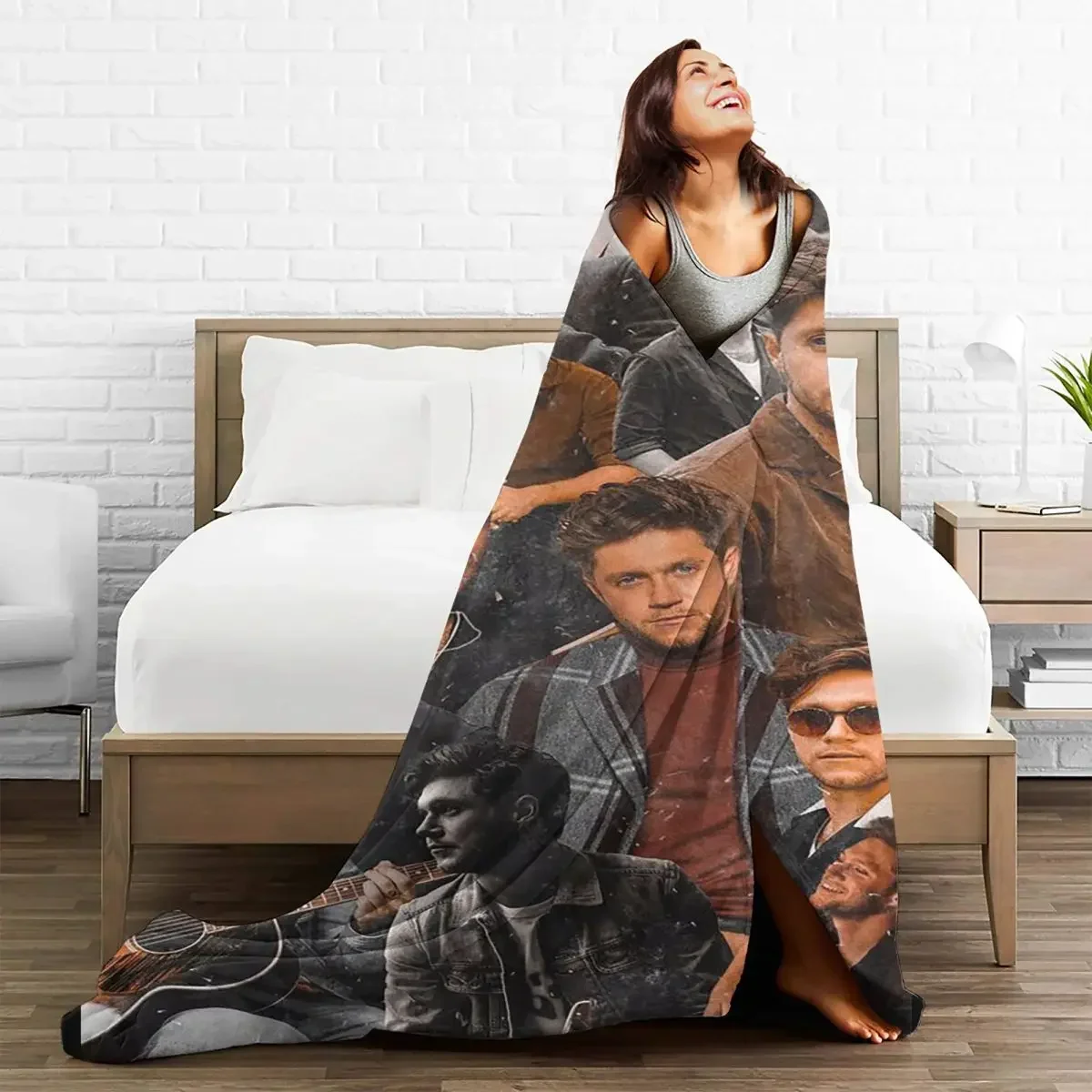 Niall Horan Blankets Sofa Cover Coral Fleece Plush Spring/Autumn Collage Gift Throw Blankets for Home Office Bedspread