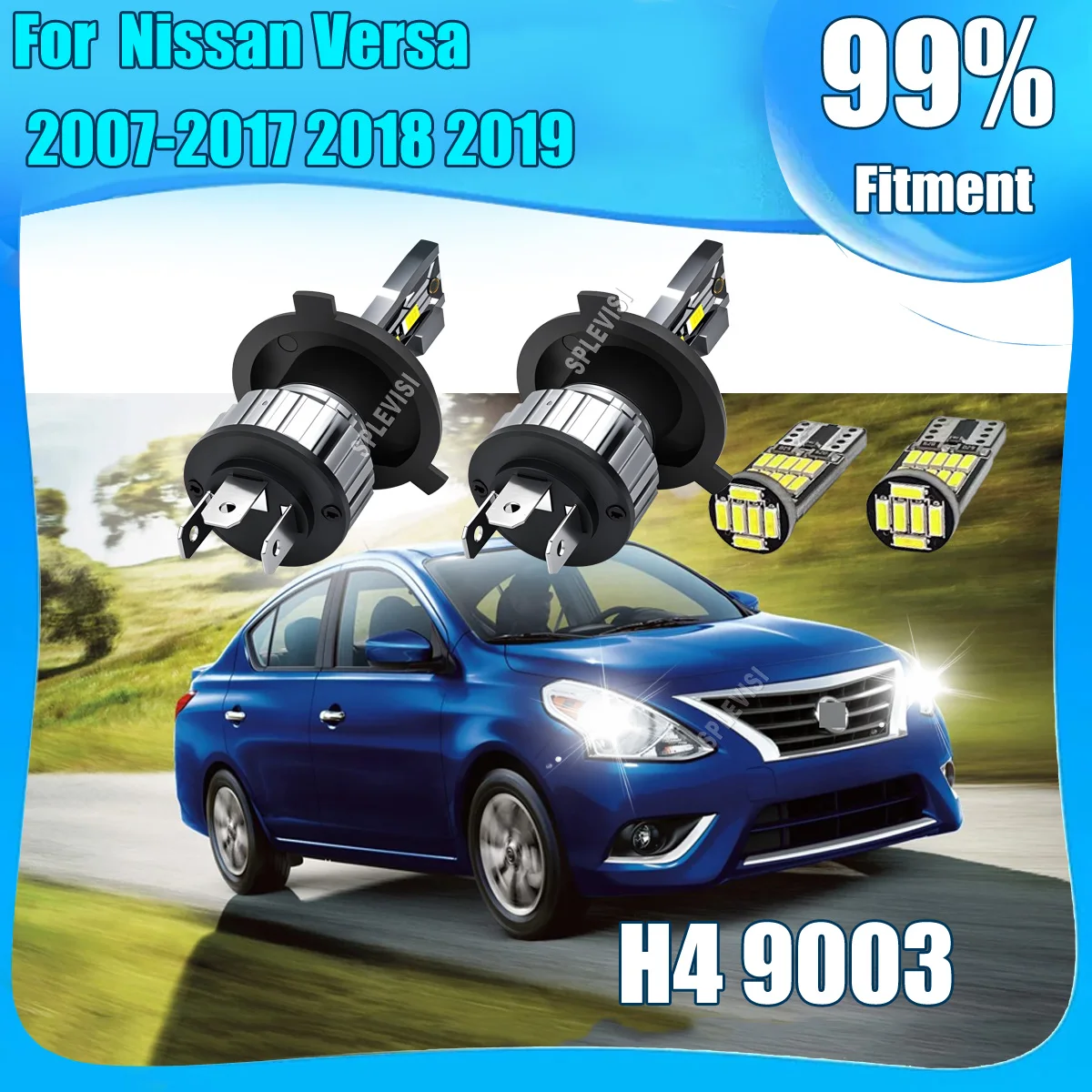

Durable H4 9003 LED Car Headlight with 60000hrs Long Lifespan For Nissan Versa 2007 2008 2009 2010 2011 2012 2013 2014 2015-2019