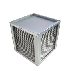 Aluminium temperature recovery plate air heat exchanger for heat recovery unit