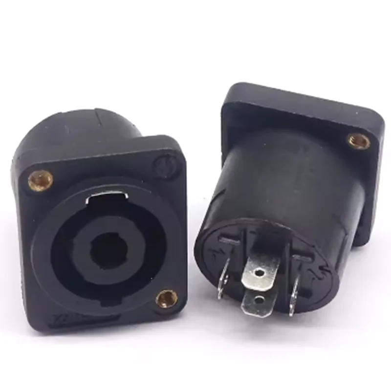 XLR 4ピン スピコン パネルマウント ボードコネクタ 4極 パワーコン メスジャックソケット XLRオーディオビデオケーブル ワイヤーアダプター ナット