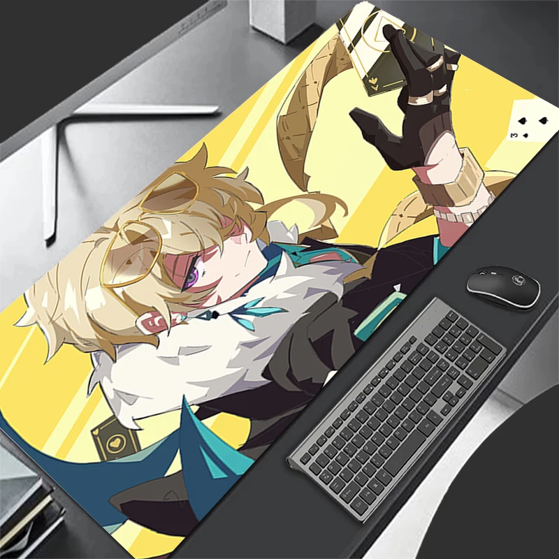 Computer Gaming Accessories Mousepad Office Mouse Pad H-honkai Star Rail Aventurine Keyboard Pad Desk Decoracion Anime Desk Mat