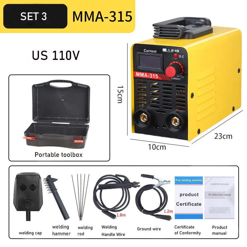 Portable Arc Welding Machine Fully Automatic Cual Voltage Dual-purpose Industrial Grade Solid Copper Welding Machine 110V/220V