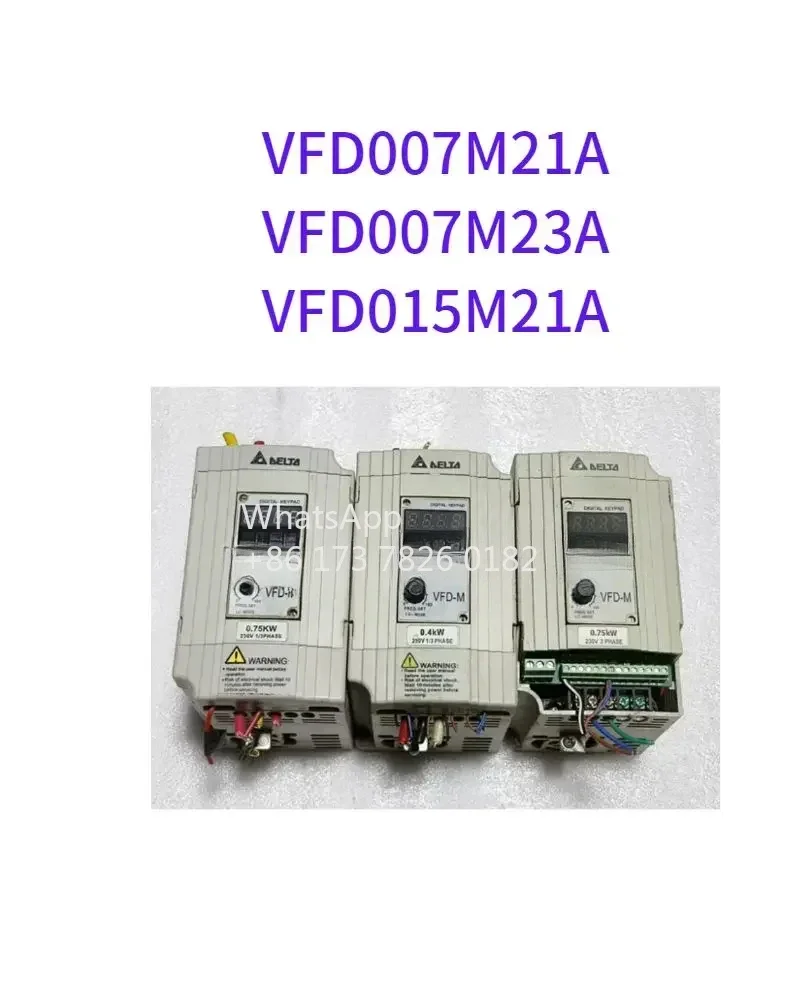 VFD007M21A VFD007M23A VFD015M21A  Used VFD-M inverter series tested ok