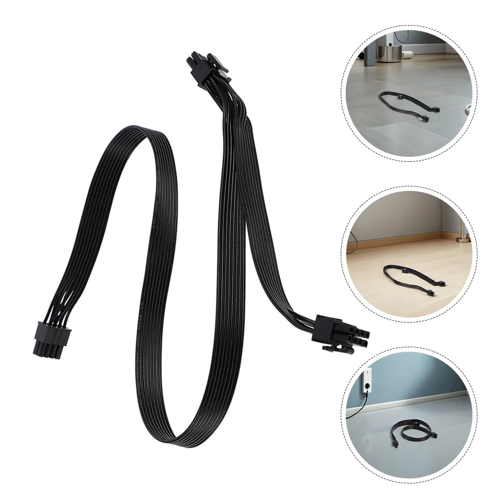 2Pcs Pcie Extension Cables 8 Pin GPU Power Cord with Long Length for Flexible Installation and Cable Management