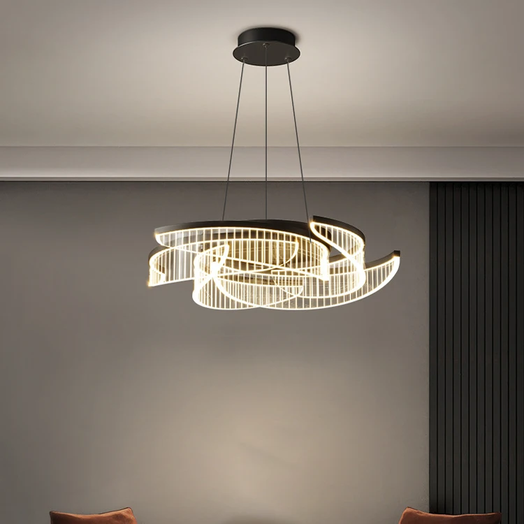 

Restaurant Eye protection Chandelier LED Three Color Intelligent Voice Dimming Living Room Study Hotel Full Spectrum Chandelier