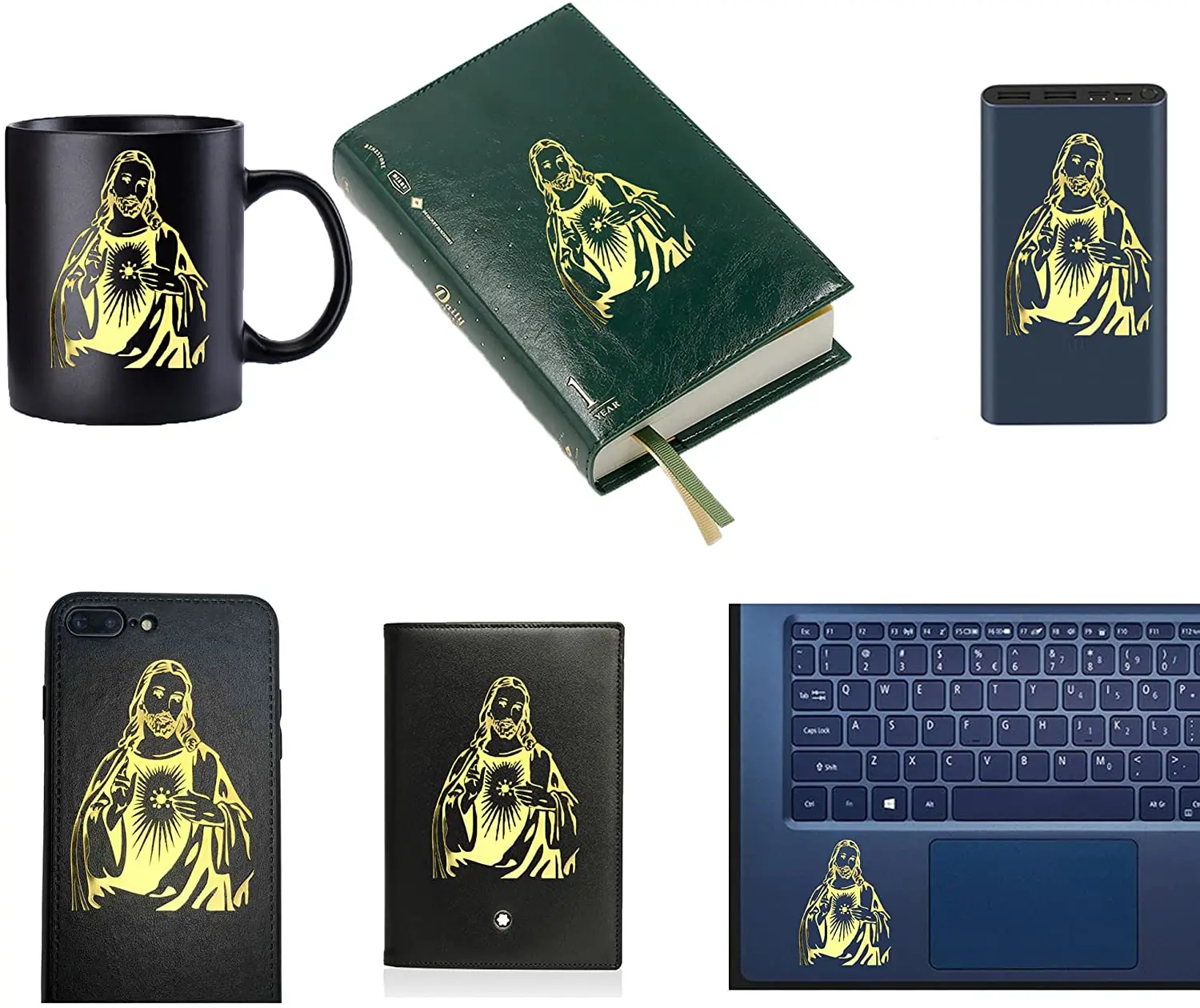 Jesus Christian Stickers,Religious Faith Metallic Stickers, for Laptop, Luggage, Journals, Phone Case, Car,etc.