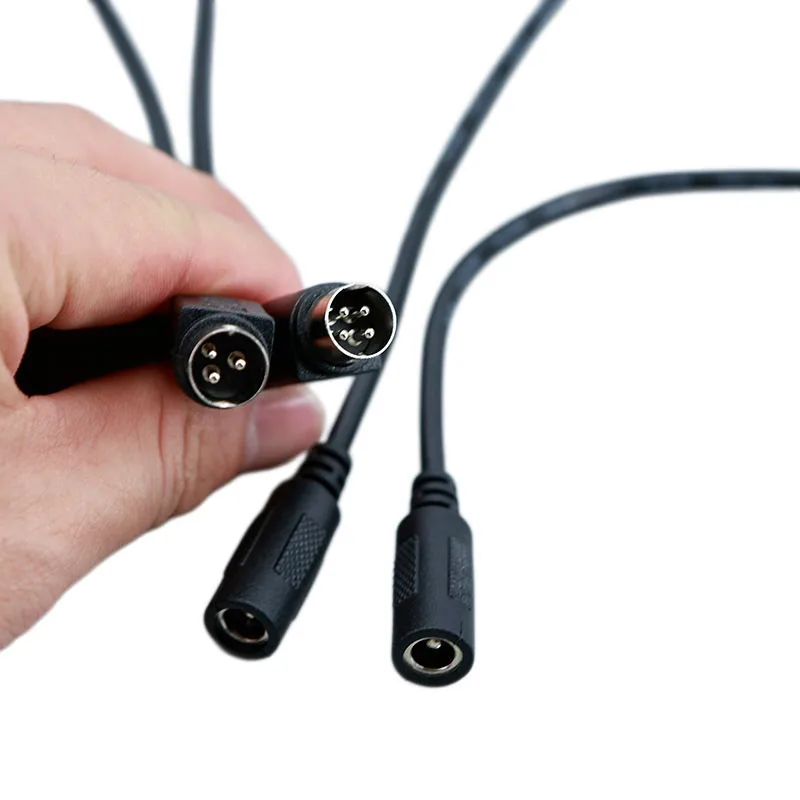 20cm DC Power Supply Adapter Cable 5.5 x 2.1mm Female to 3 Pin / 4 Pin Male connector For TV LCD VCR Lead Wire