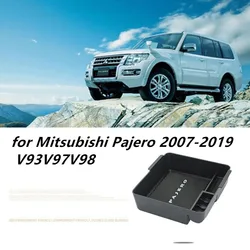 1Pc ABS Car Armrest Box Storage Center Console Organizer Container Holder Box for Mitsubishi Pajero 2007-2019 V93 V97 V98