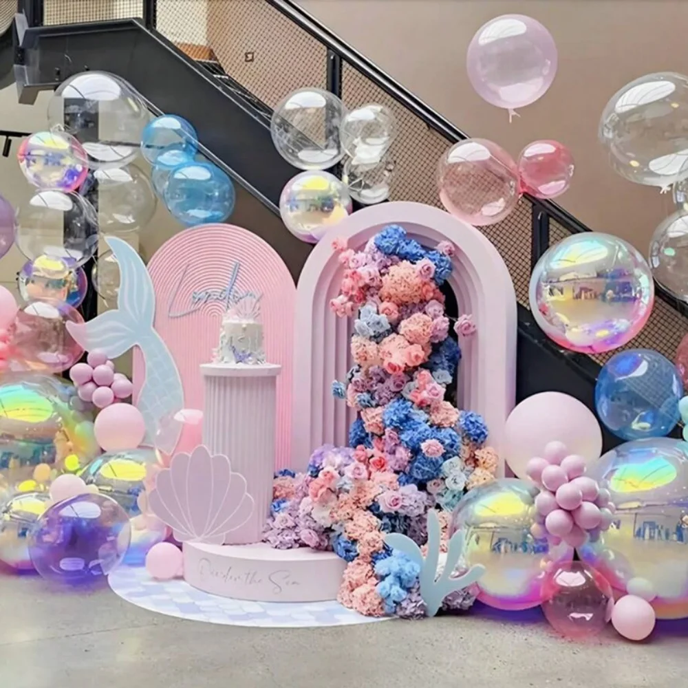 12/22/32/50 Zoll 4D Regenbogen Holographische Folienballons Aufblasbare Spiegelbälle Hochzeit Jubiläum Geburtstag Party Dekoration Globos – Detail 8