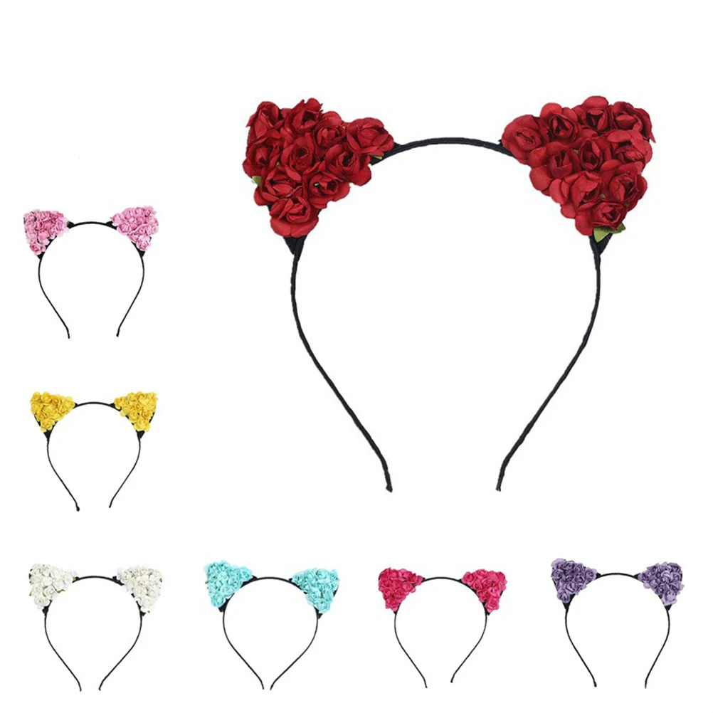 

7Pcs Cat Ears Headband Hair Accessories Lightweight Metal Comfortable Fit Perfect Banquet Date Party Wedding Daily Wear Styling