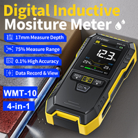 WMT-10 Inductive Wood Moisture Meter 4-in-1 Hygrometer Non-contact Wood Wet Wall Detector Non-destructive Humidity Tester