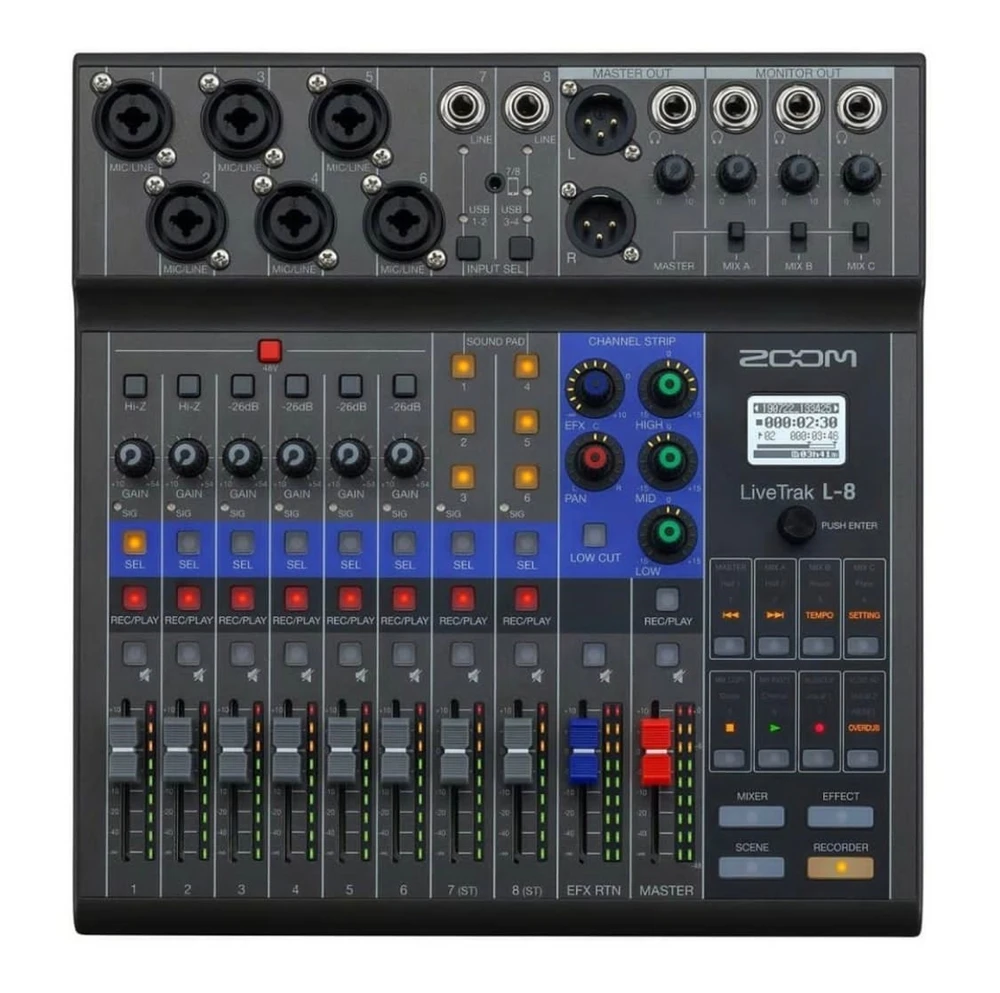 ORIGINAL NEW Zoom LiveTrak L-8 Mixer for Podcasters and Musicians