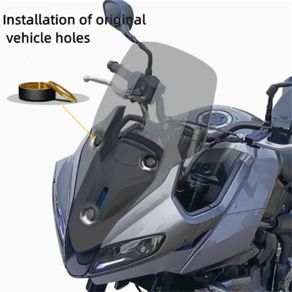 For TRIUMPH Tiger Sport 660 front windshield modification with elevated windshield accessories