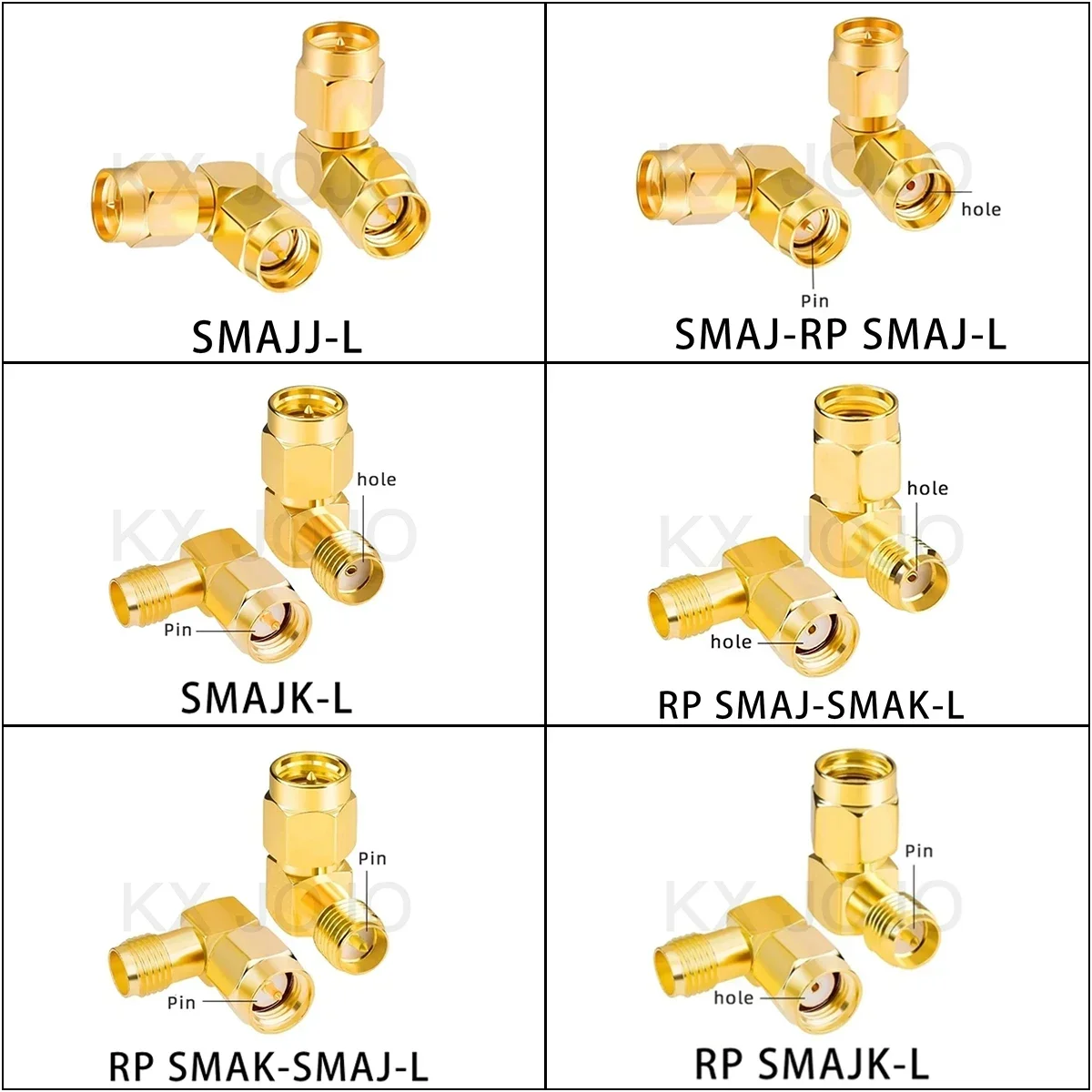 SMA Adapter 1PCS 90 Degree Coaxial Male to Female Connector Right Angle for 2G/3G/4G LTE Antenna/Extension