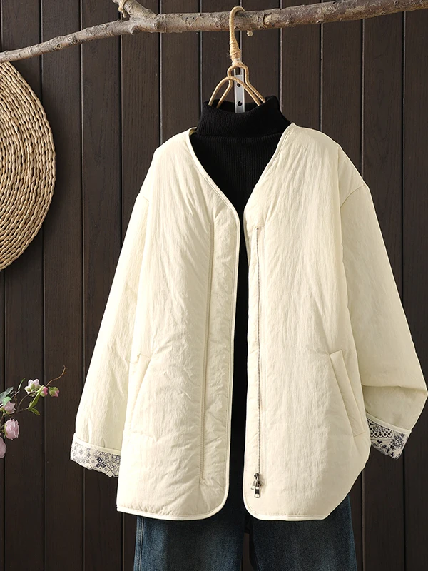 

Повседневное хлопковое тюлевое женское свободное пальто Round Ne Lazy Sle, осенне-зимнее пальто, удобная дышащая мягкая хлопковая верхняя одежда