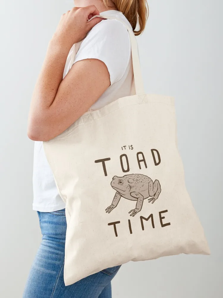 

it is toad time Tote Bag canvas tote bags custom fabric bag cloth bag woman tote woman