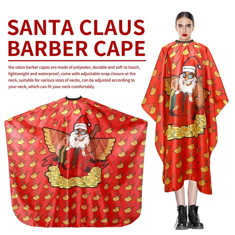 1 Stück neue verstellbare Haarschnitt Cape Weihnachts stil wie gezeigt Friseur Friseur Stoff Kleid Styling-Tools