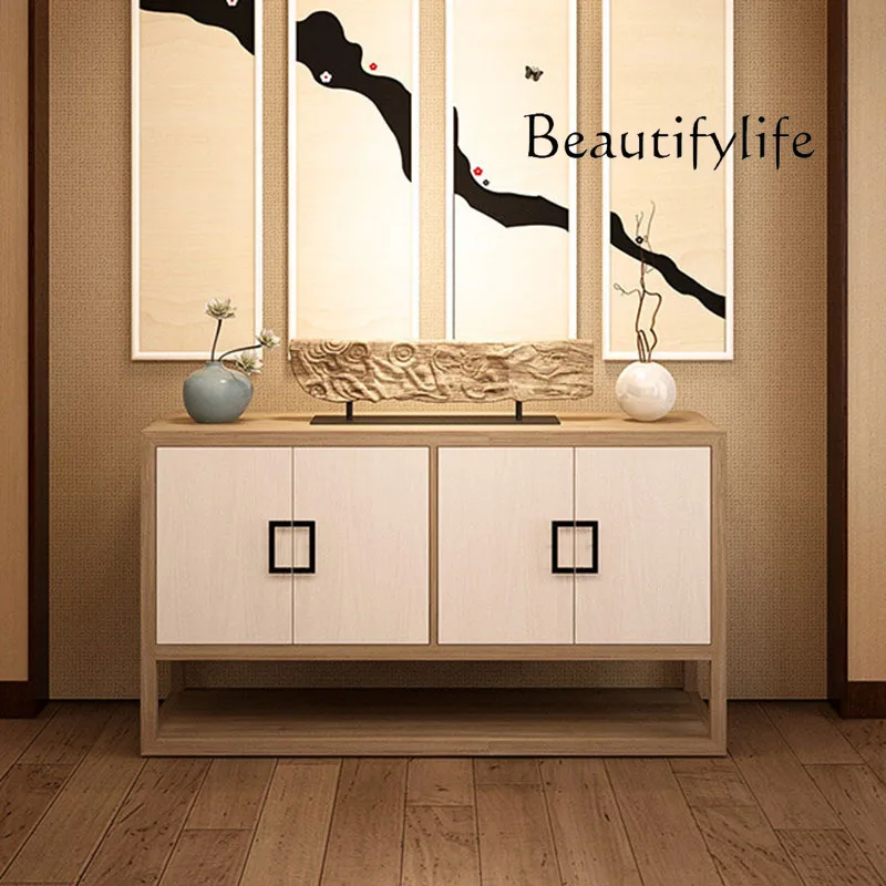 Home Console Tables Solid Wood Sideboard Living Room Modern Minimalist Hall Cabinet Decorative Table Shoe Cabinet