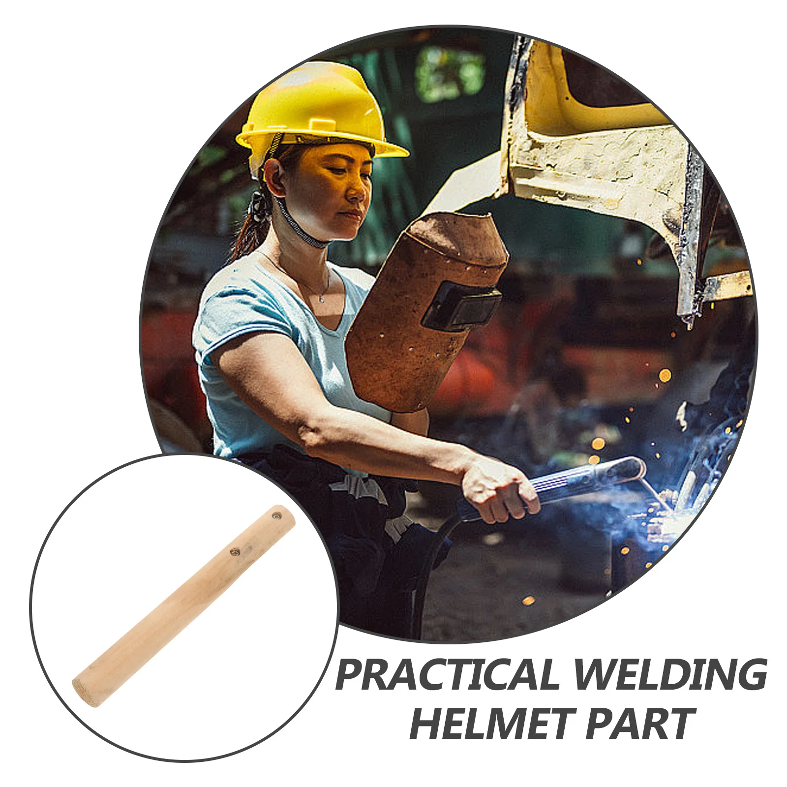 Wooden Handle Replacement For Welding Face Mask Wooden Grip For Welding Face Mask Grip Tool Accessory