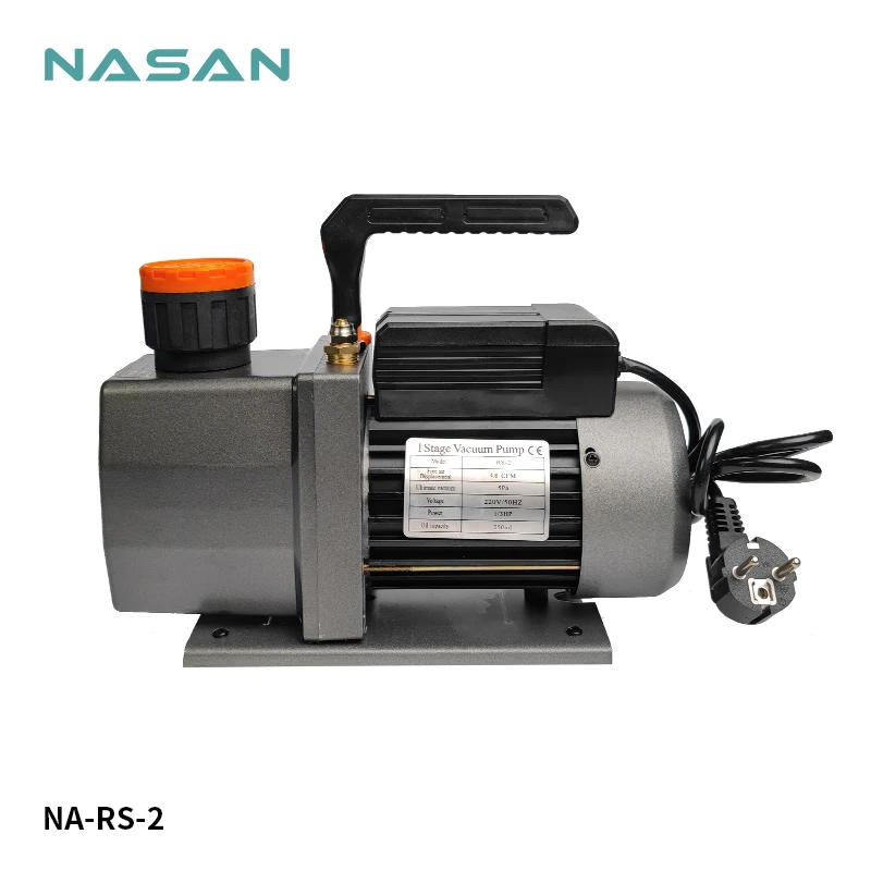 NASAN NA-RS2 AC110V/220V 3 CFM Vacuum Pump 5Pa-101Kpa Pressure Air Displacement Vacuum Pump For LCD Laminating Machine Special