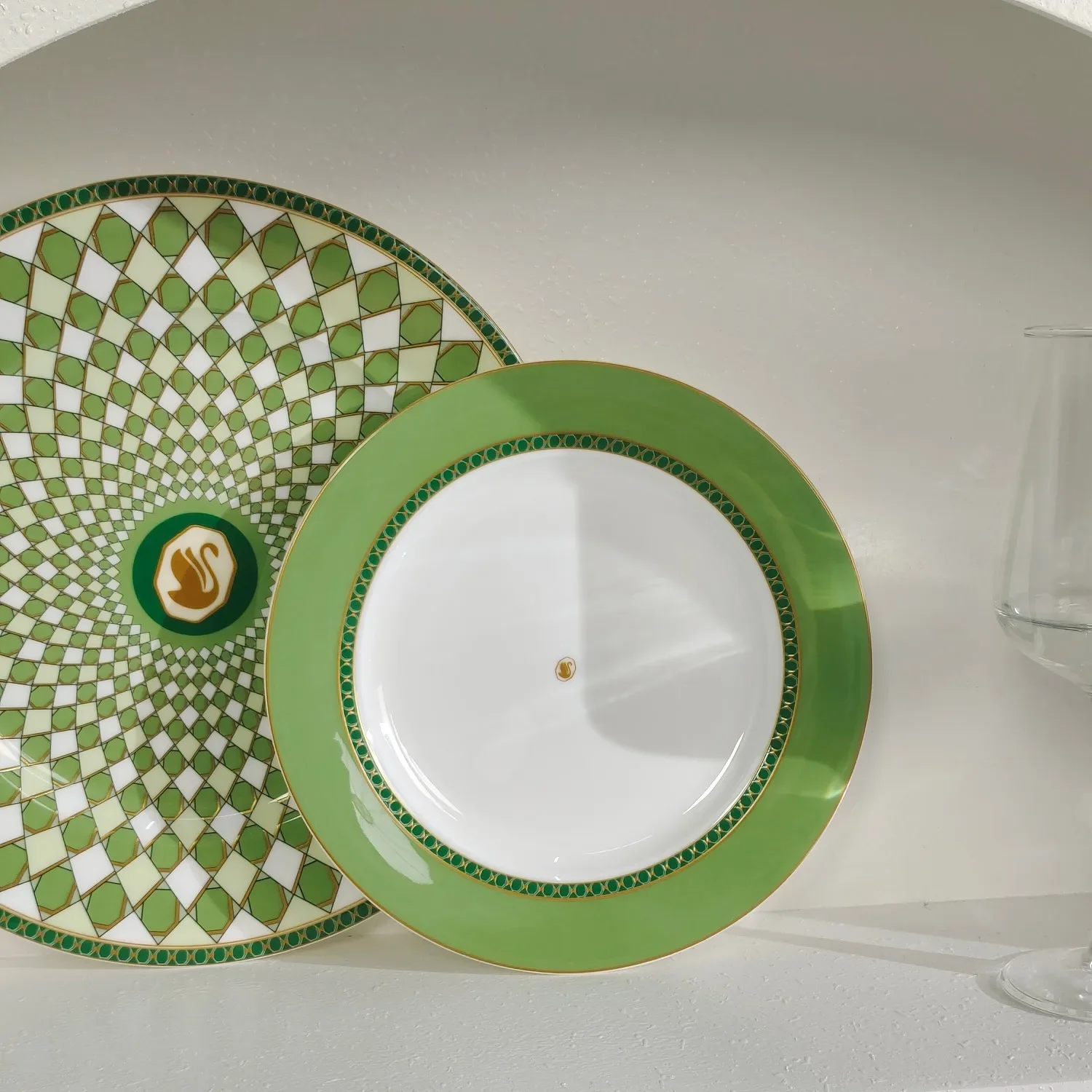 2pcs a set 8+10.5 inch bone china tableware dish cake steak plate