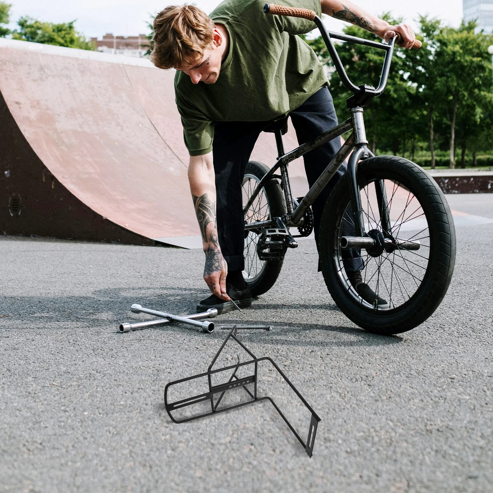 1set 1Set Aluminum Front Bike Rack For Mountain Road Bikes Lightweight Durable Bicycle Front Cargo Rack High Load Capacity Easy