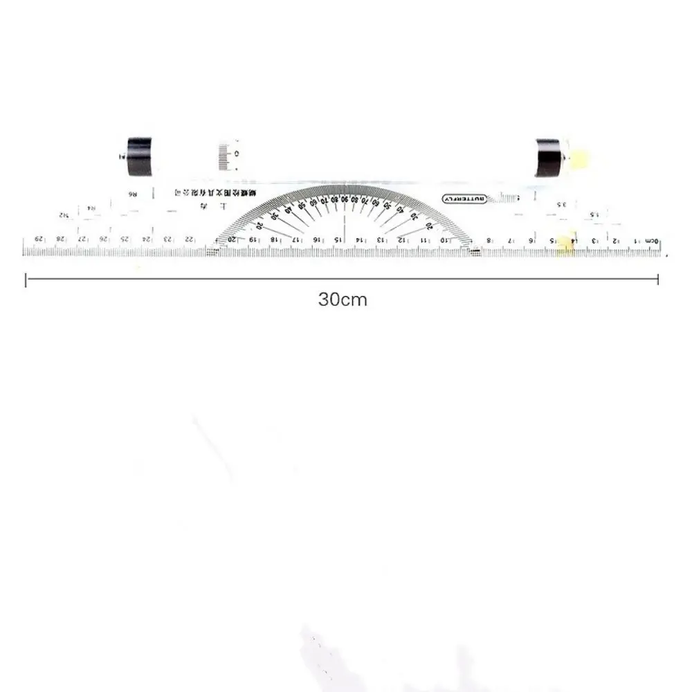 Pulley Centering Multi-purpose Rolling Ruler Drawing Tool Parallel Compass Ruler School Stationery Protractor Curve Ruller