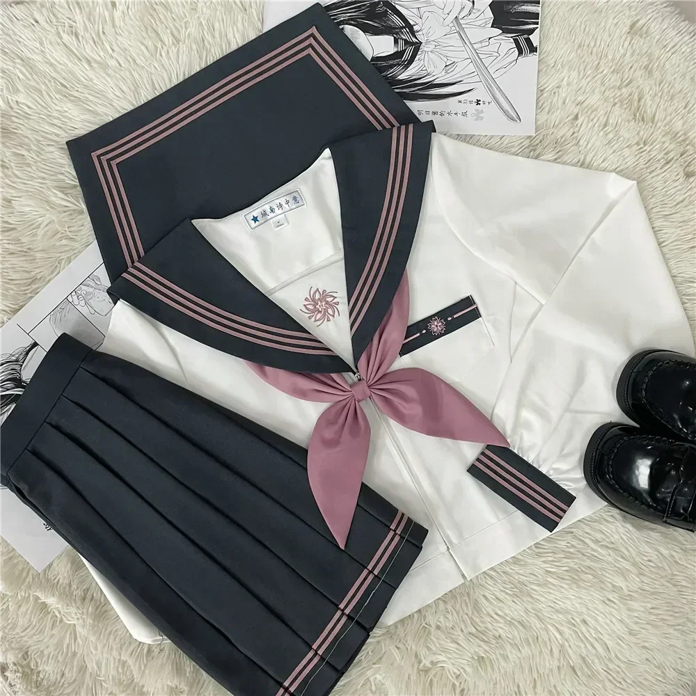 JK uniformpak Japanse college-stijl zoet matrozenpakje met lange en korte mouwen, geplooide rok, mode-schooluniform