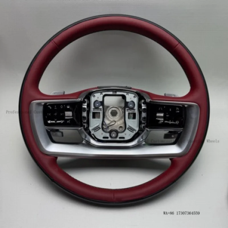 Suitable for Range Rover Sport SVR model full leather flat steering wheel modification