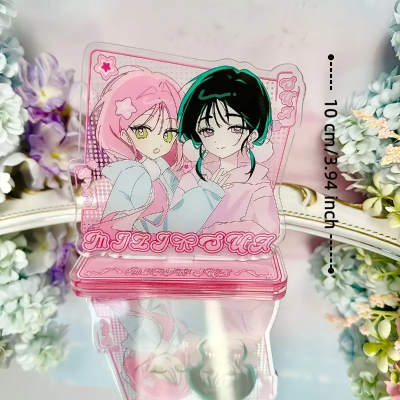 Mizi‌ Sua‌ Standing Anime KeyChain Alien Stage Men Key Chain for Women Fashion Cartoon Charms Figure Acrylic Keyring Pendant
