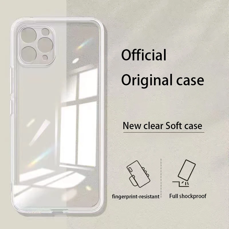 Original Kameraschutz Klare Hülle für iPhone 11 12 13 14 15 16 17 Pro Max Mini Air XR X XS Max 7 8 Plus SE 2020 16E Abdeckung