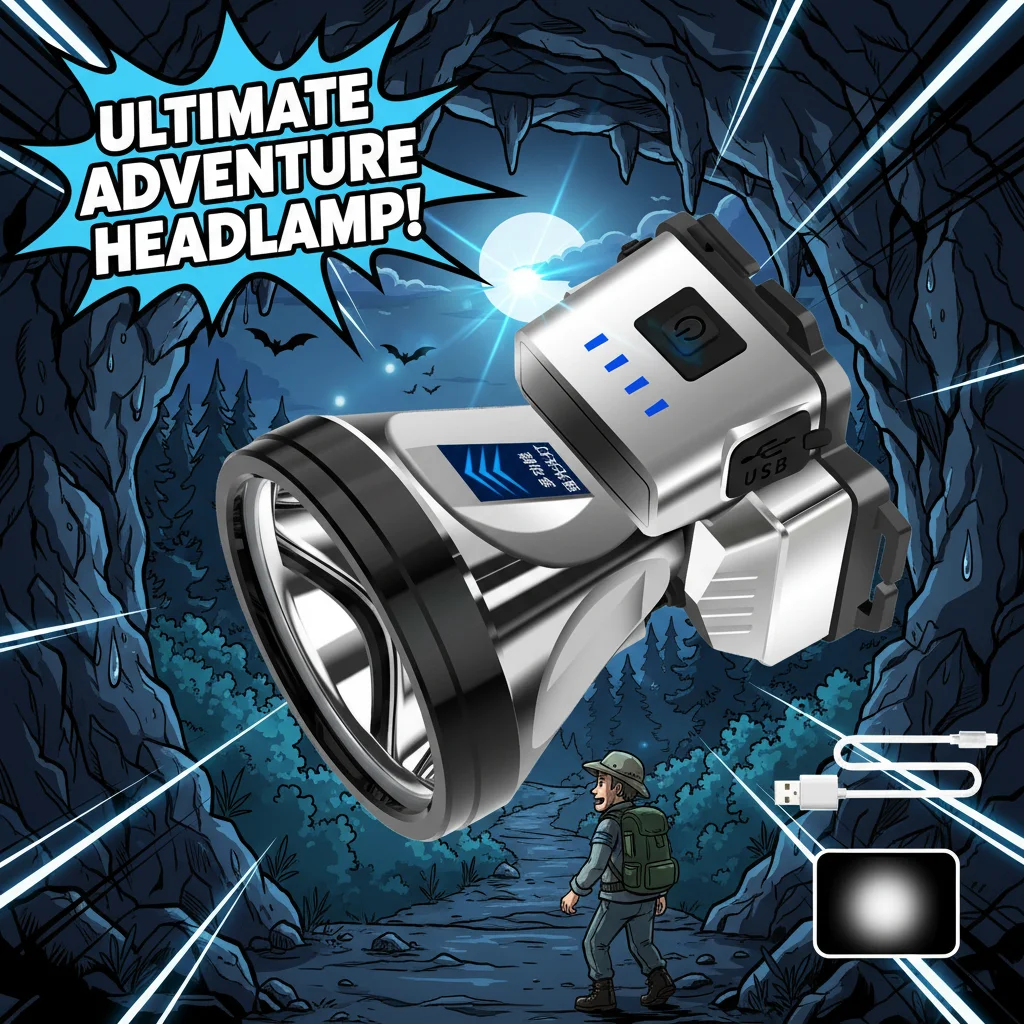 

Мощный перезаряжаемый светодиодный налобный фонарь с высокой яркостью, аварийной зарядкой, для рыбалки и кемпинга