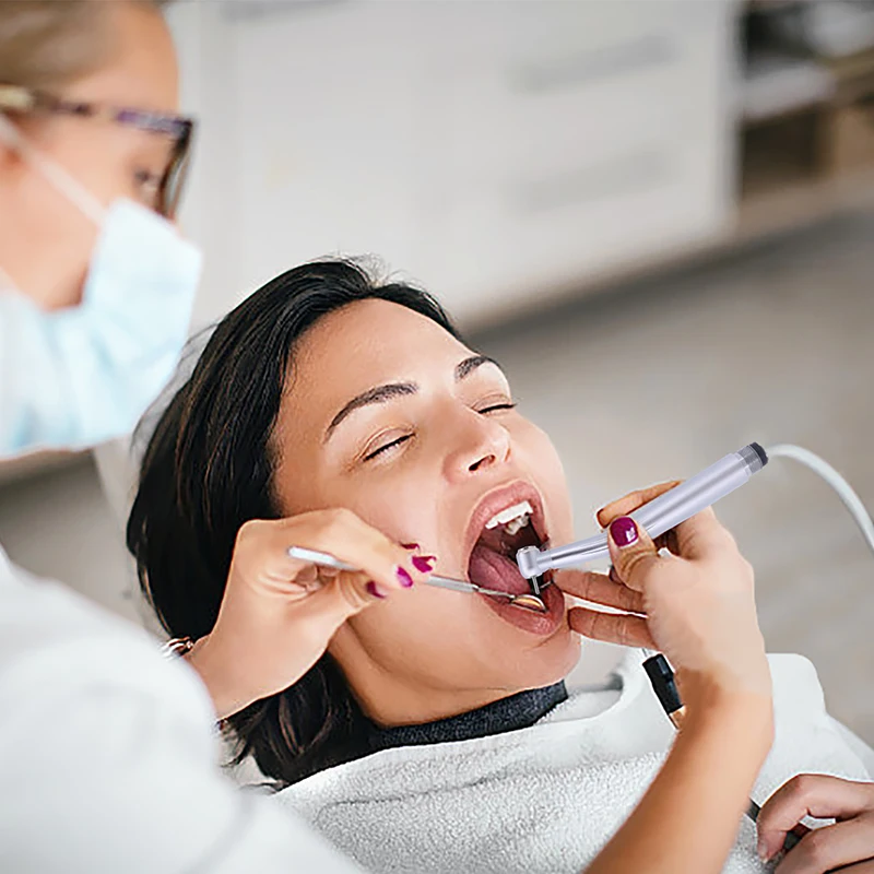 Peça de mão dentária led, botão de pressão de alta velocidade, 3 luz de spray de água, rolamentos cerâmicos, pontas de odontologia, turbina de ar, canetas de alta rotação