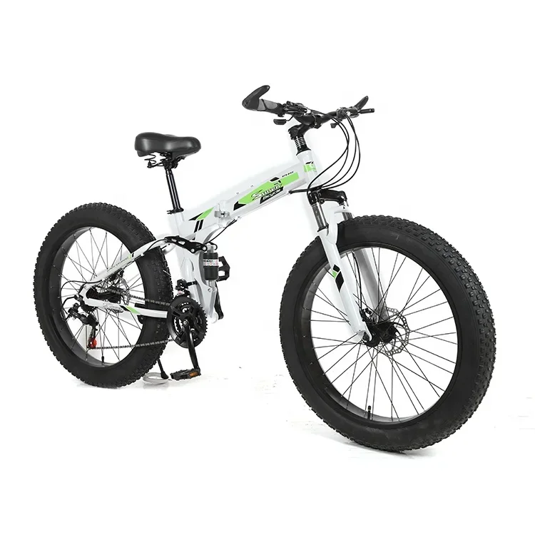 Customizable 26 Inches Fat Tire Bicycle Folding Snow Mountain Beach Cruisers Fat Tire Bike