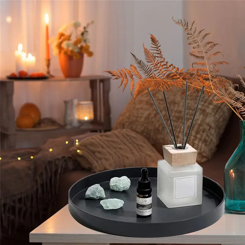 ABLQ Ronde lade met 4 magnetische kaarsenstandaards Beweegbare kaarsenhouder Decoratieve kandelaarhouder voor thuisdesktopdecoratie