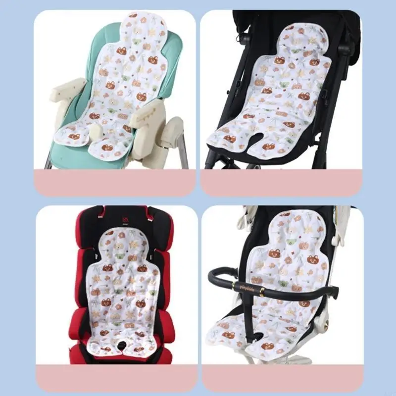 A5YC Universal Baby Strollers Cooling Cushion Comfortable Liner for Pram Cart and Car Enjoy Summer Comfort