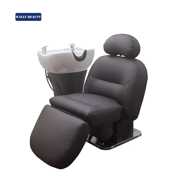 

Shampoo BedHair Wash Chair Head Spa Equipment Black Shampoo Bowl Chair Electric Rotated Shampoo Bed