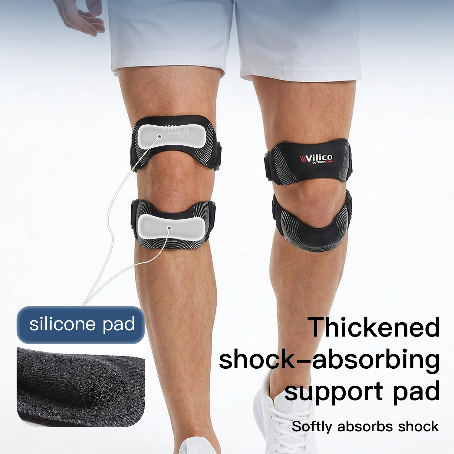 1Pcs Patella Knee Brace Adjustable Orthopedic Compression Patellar Tendon Support Strap Pro Meniscus Tear Patella Pads Men Women