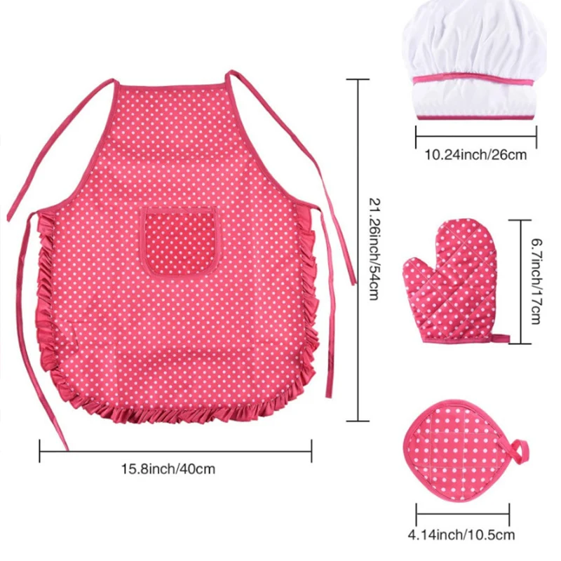 ごっこ遊びエプロン調理器具モデルセットロールプレイングキッチンおもちゃプレイハウス早期教育玩具子供向けギフト女の子向け